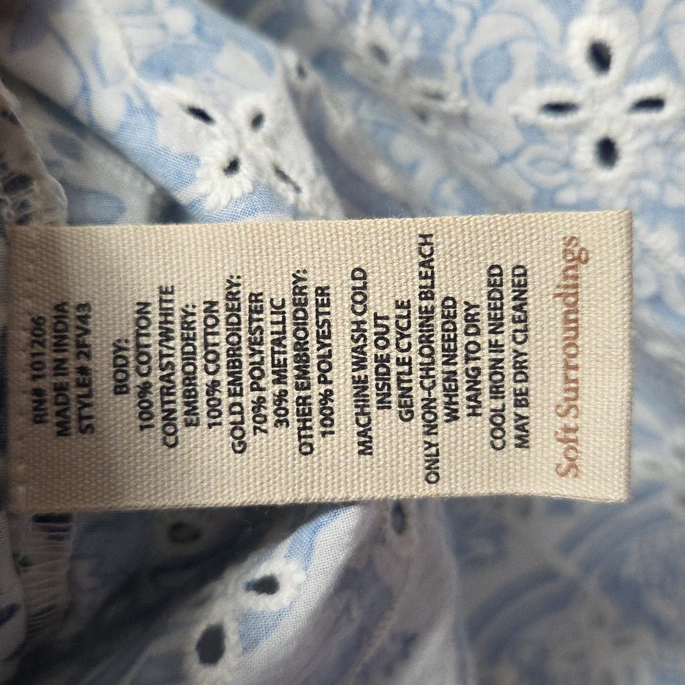 Soft Surroundings Capelle Patchwork Floral Button… - image 5